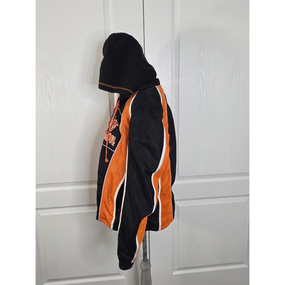 Harley Davidson Jacket XL Black Orange Mesh Cora Hoodie Liner Armor Zip - Picture 4 of 6